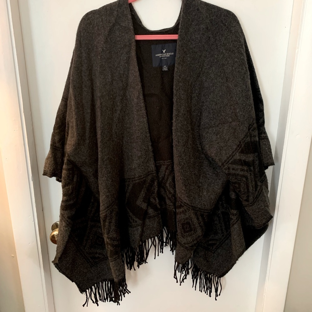 American Eagle Poncho Sweater